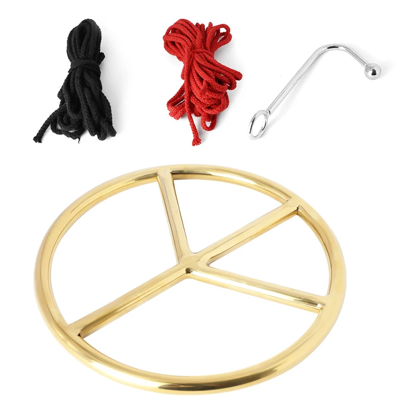 Gold Stainless Steel Japanese Shibari Ring Suspension Bondage Gear Accessories Chasitity Device BDSM Game Sex Toys For Couple 03