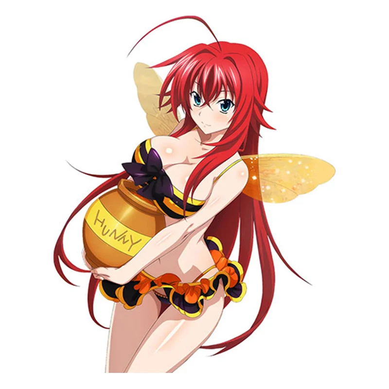 

3D Sexy Uniform Girl High School DxD Funny Anime Car Styling Rias Gremory Render for Bumper Motorcycle Car Decoration KK13*9cm