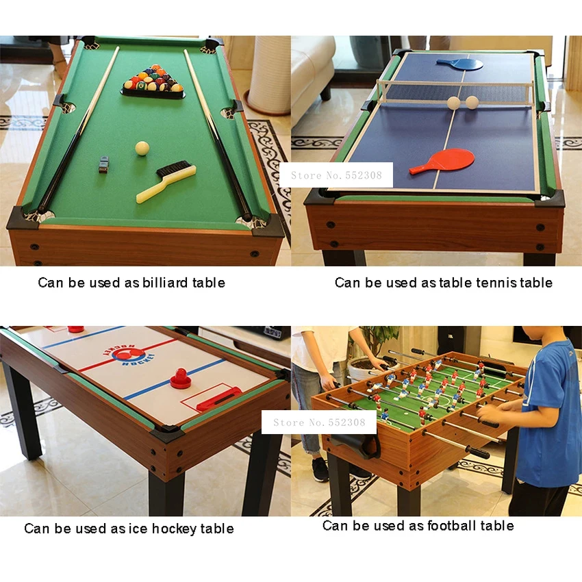 4 in 1 Ice Hockey Table Set Billiard Table/Football Table/Table Tennis Table Indoor Mini Game Play Multifunctional Table images - 6