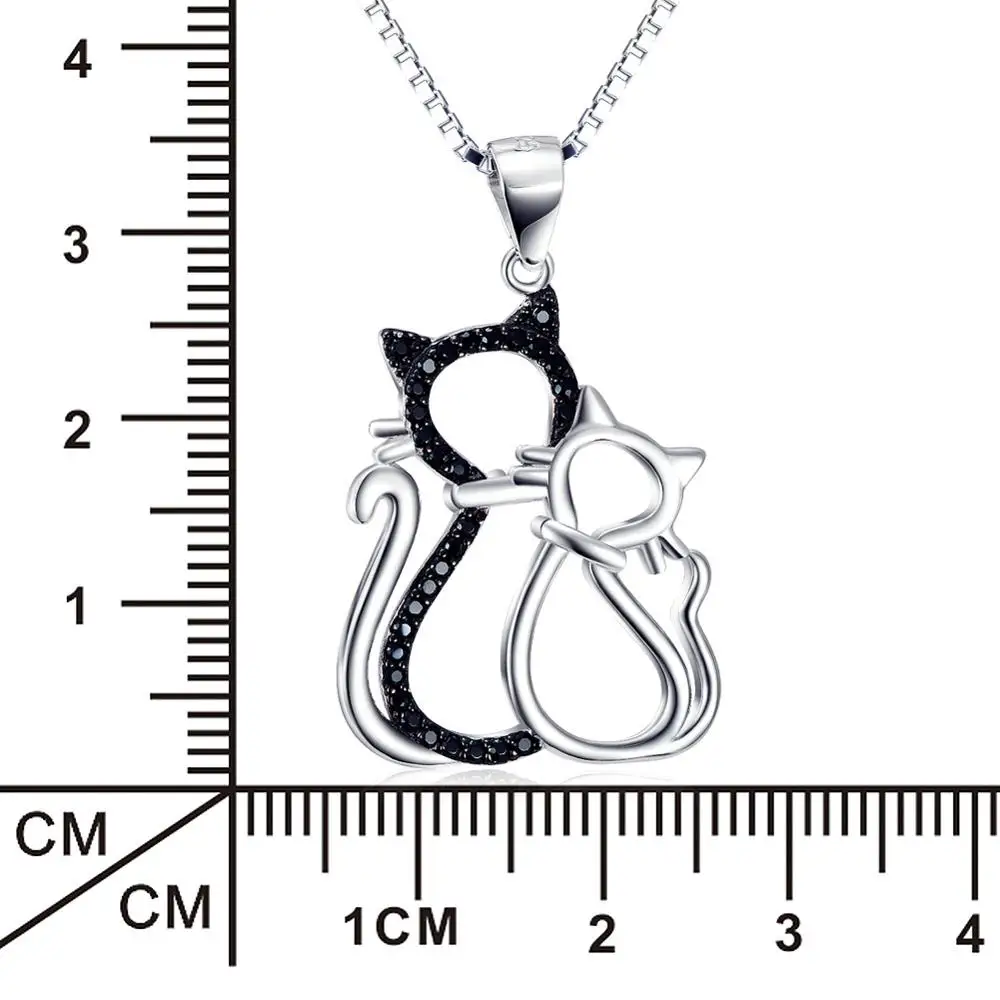 Sterling Silver Jewelry S925 Creative Cat Pendant Necklace for birthday gift | Украшения и аксессуары