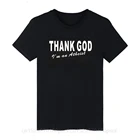 Забавная Мужская футболка с надписью Thank God I'm An Atheist, с принтом науки, религия, подарок на атеизм, мужская повседневная футболка с принтом