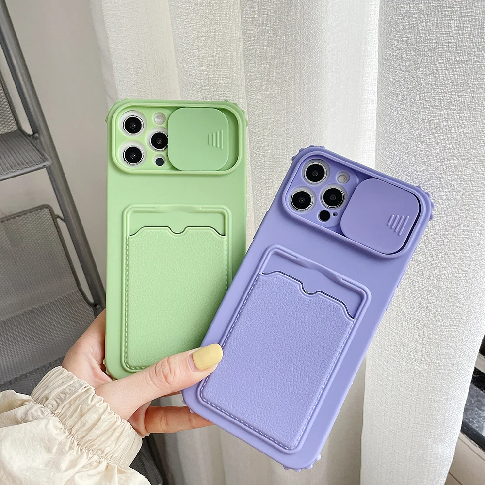 Новинка для Iphone 11 12 Pro Max Mini X XS XR 6S 8 7 Plus SE 2020 защитный чехол с нажимным окошком карт