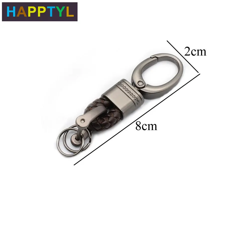 HAPPTYL 1 шт. модные кожаные брелки из микрофибры для женщин и мужчин плетеные ключей