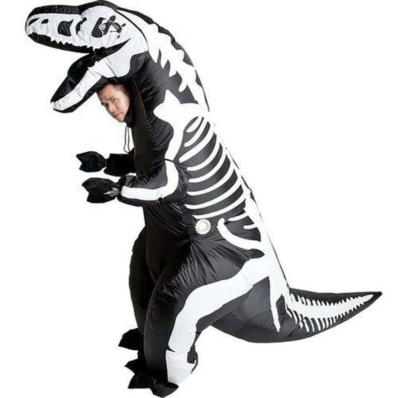 

Halloween Dinosaur Inflatable Costume Giant Cosplay Suit Fancy Dress Xmas Fursuit Cartoon Dress Outfits Carnival Ad Clothes