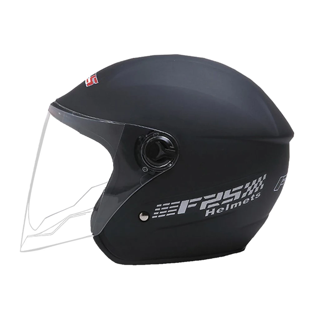 Matte Black Мотоциклетный шлем с открытым лицом Capacete Para Motocicleta шлем для скутера, гонок, мотокросса, мотошлемы Casco - Цвет: Matte Black