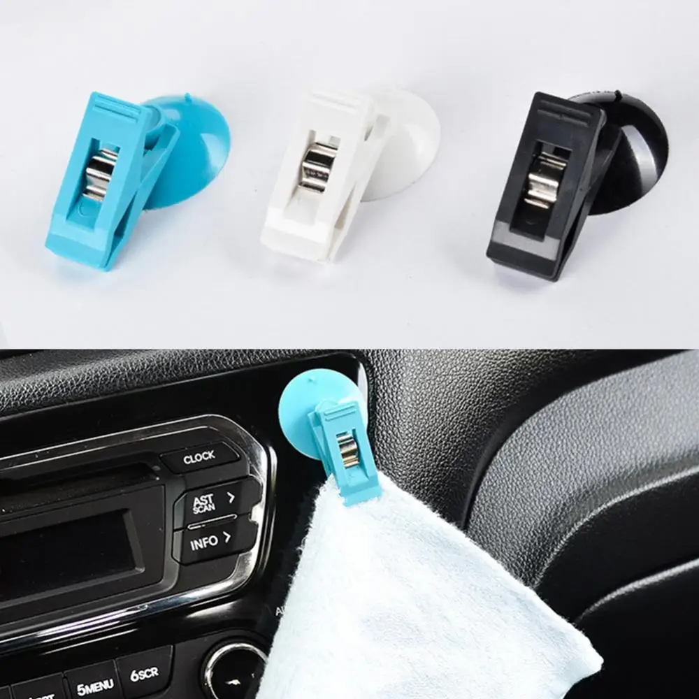 

55% Dropshipping!!2Pcs Car Window Sucker Clip Hook Sun Shade Curtain Cloth Card Ticket Holder