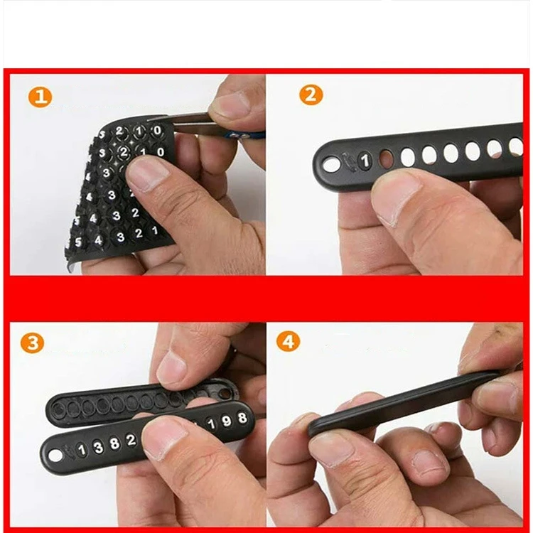 

Phone Number Card Keyring Anti-lost Car Keychain Leather Bradied Phone Number Plate Key Ring Auto Vehicle Key Chain Accessories