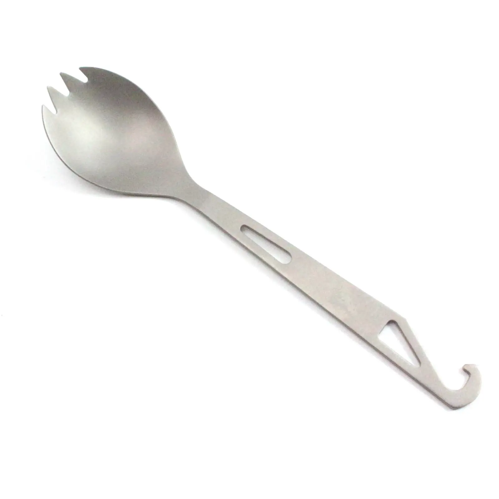 

3 In 1 Stainless Steel Spork Long Handle Spork With Bottle Opener Lightweight Outdoor Dinner Spork Flatware For Travel Camping