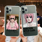 Чехол для телефона, чехол для iPhone 13, 12, 11 Pro, XS MAX, X, XR, SE 2020, 6, 6S, 7, 8 Plus, клубный прозрачный мягкий чехол из ТПУ с рисунком аниме Yarichin bitch