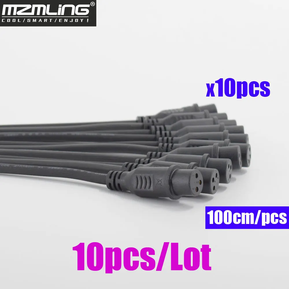 10 шт./лот 1 метр длиной 3-контактный сигнальный коннектор DMX-кабеля для профессиональных DJ / баров / вечеринок / шоу / сценического света LED-сценической машины.
