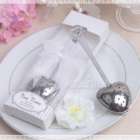 200pcs wedding gift and giveaways tea time heart tea infuser favor in teatime gift box