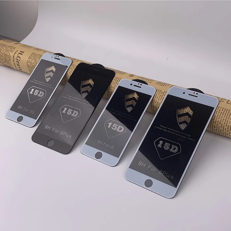 15D закаленное стекло для iPhone X 7 8 6 Plus защита экрана полное покрытие защитное стекло для iPhone XR XS 11 Max 6 7 пленка