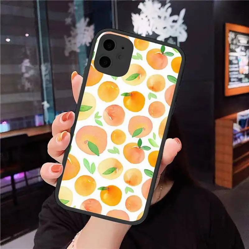 

Summer fruit lemon peach pomegranate grapes Phone Cases Matte Transparent for iPhone 7 8 11 12 s mini pro X XS XR MAX Plus