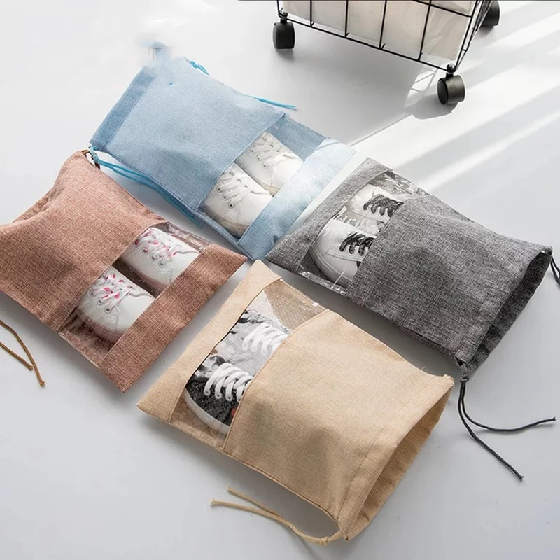 

New Portable Travel Waterproof Shoe Storage Bag Drawstring Shoe Pouch Underwear Bra Organizing Bag Home Multifunctional Shoe Bag