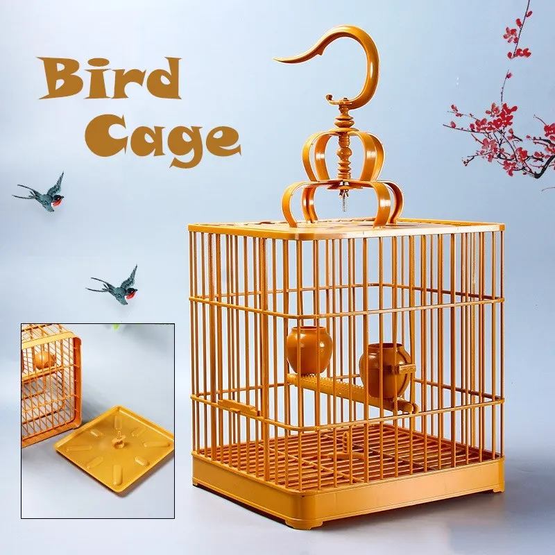 

Portable Detachable Bird Cage Nest Hanging for Parrot Mynah Birdcage With Feeding Cups Small Bird Accessories la jaula volière