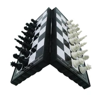 32pcs mini chess set folding plastic chessboard lightweight board game home outdoor portable kid toy dropshipping