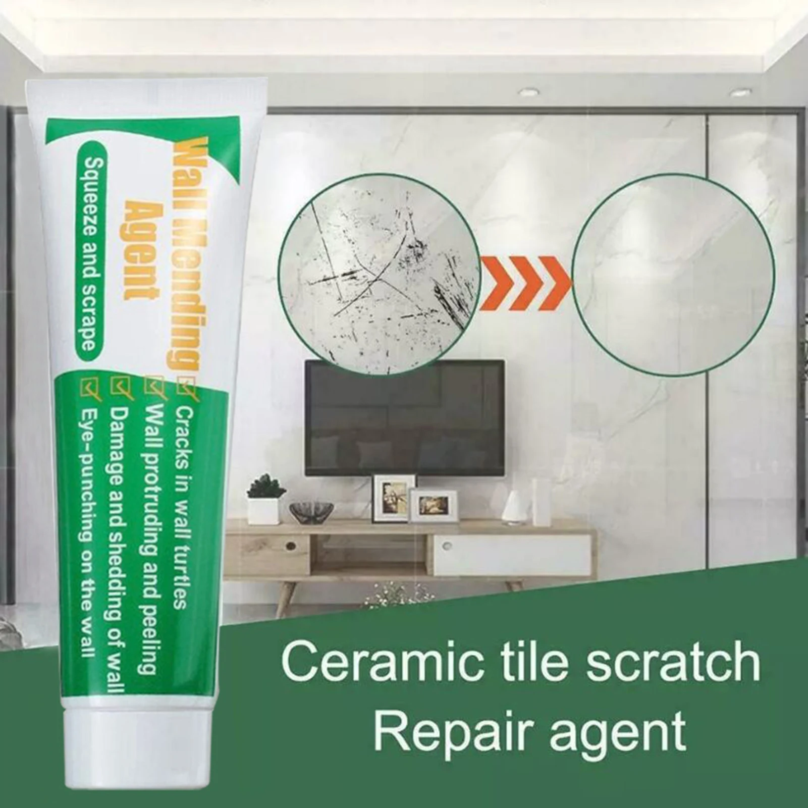 

3Pcs/Set 100ml Valid Mould Proof Wall Mending Agent Wall Repair Cream Wall Crack Nail Repair Quick-drying Patch