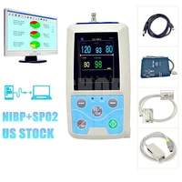 contec pm50 blood pressure patient monitor nibp spo2 pulse rate test meter portable vital sign machineadult cuffspo2 probe