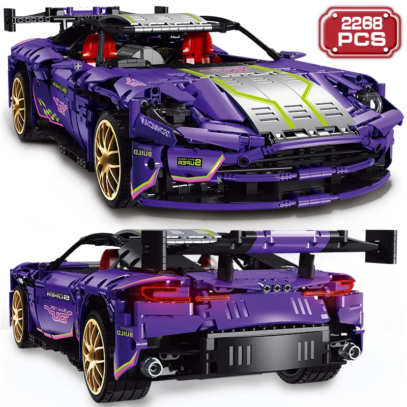 

Technical Ideas Stunt Racing Model Car Building Blocks MOC Expert Speed Vehicle Bricks Assembly Toys for Boys Holiday Gifts