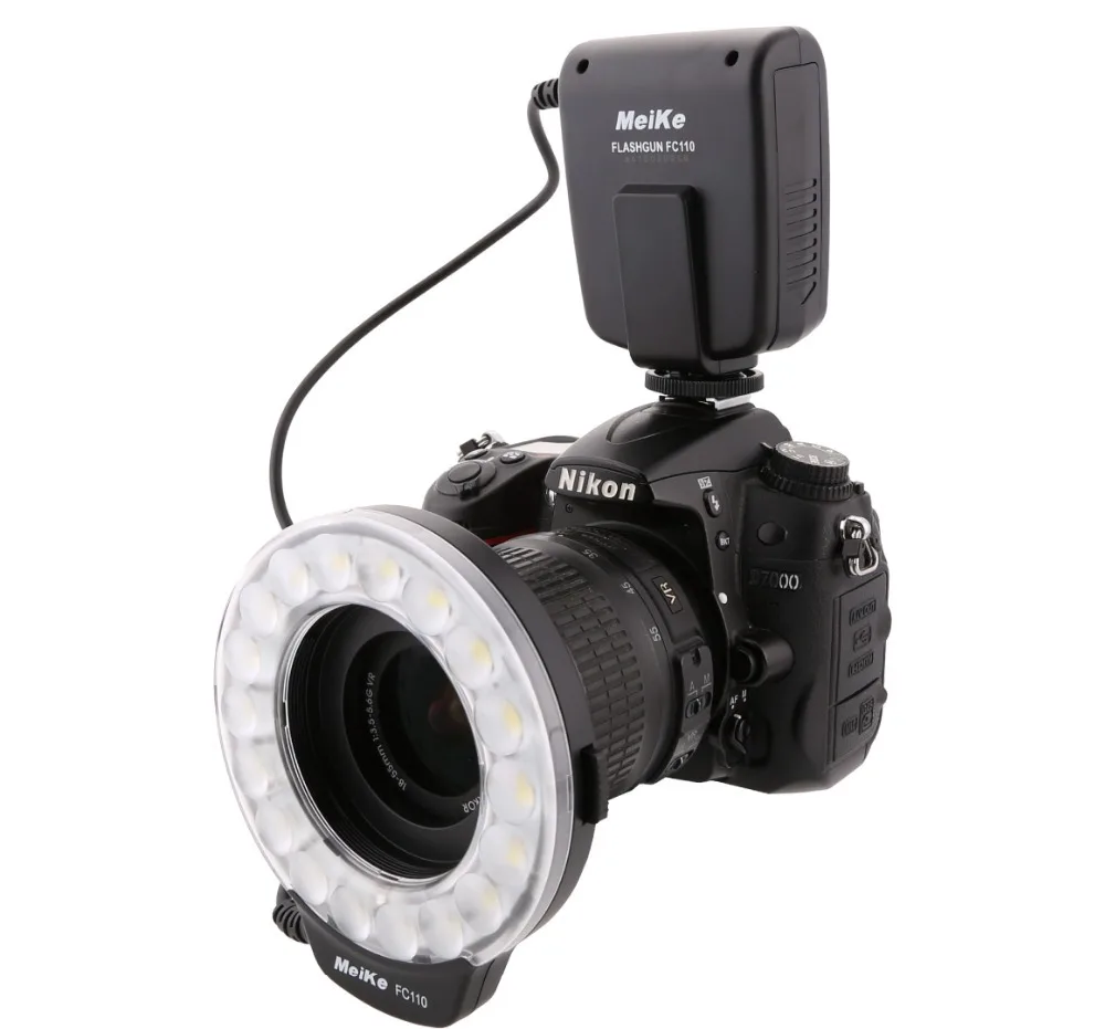 Meike FC 110 FC110 светодиодный Кольцевая вспышка для макросъемки светильник Nikon D500 D5 D7500