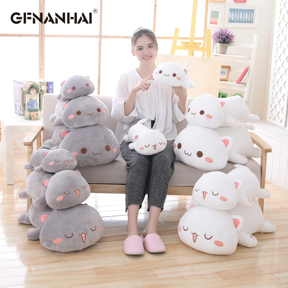 

1pc 35/50/65CM Lovely Lying Lazy Cat Plush Toys Stuffed kawaii Animal Pillow Dolls Cute Cartoon Kitten Children Birthday Gifts