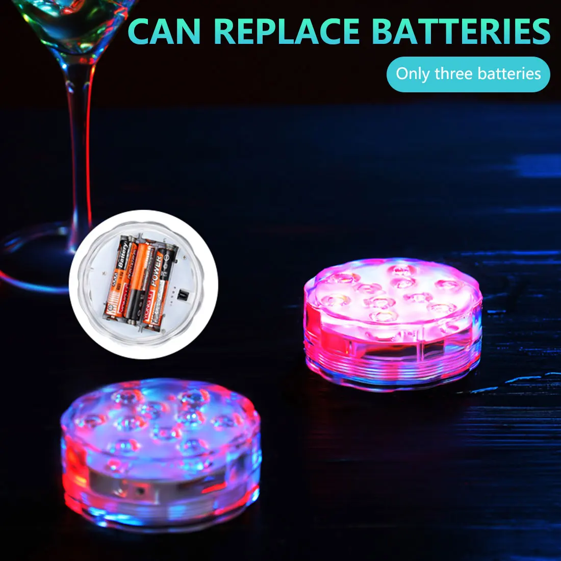 

Led remote control luminous diving lamp large suction cup underwater lamp waterproof colorful diving lamp party