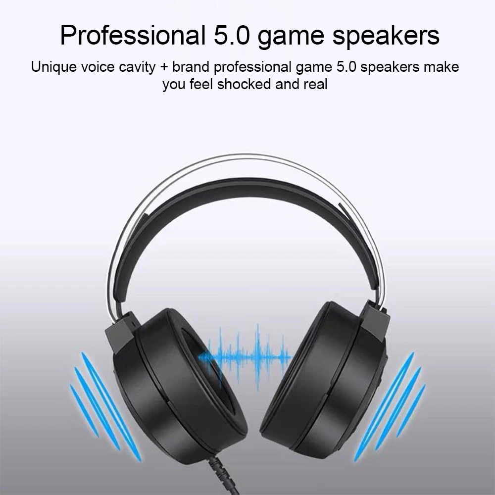 lenovo h401 headphone usb wired 7 1 stereo gaming headset with microphone over ear earphones pc with rgb light for game players free global shipping