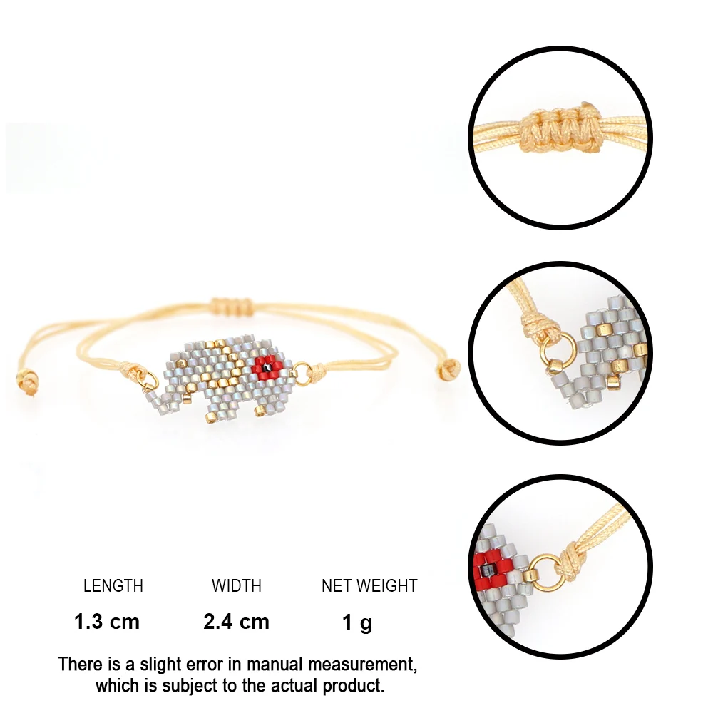Go2boho MIYUKI браслет женский слон Pulseras Mujer Moda нарукавная повязка подарок ювелирные изделия детские браслеты с животными ручной работы сделай сам