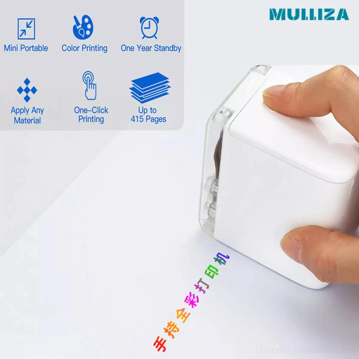 Mini Handheld  Bluetooth Mobile Color  Portable Wifi Printers Handheld Inkjet Ink Cartridge Tattoo Logo Picture Code Printer