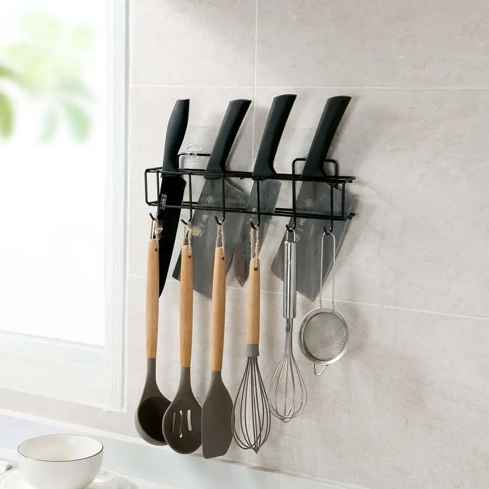 Прочная липкая кухонная Вешалка без отверстий настенные стеллажи несущие крючки