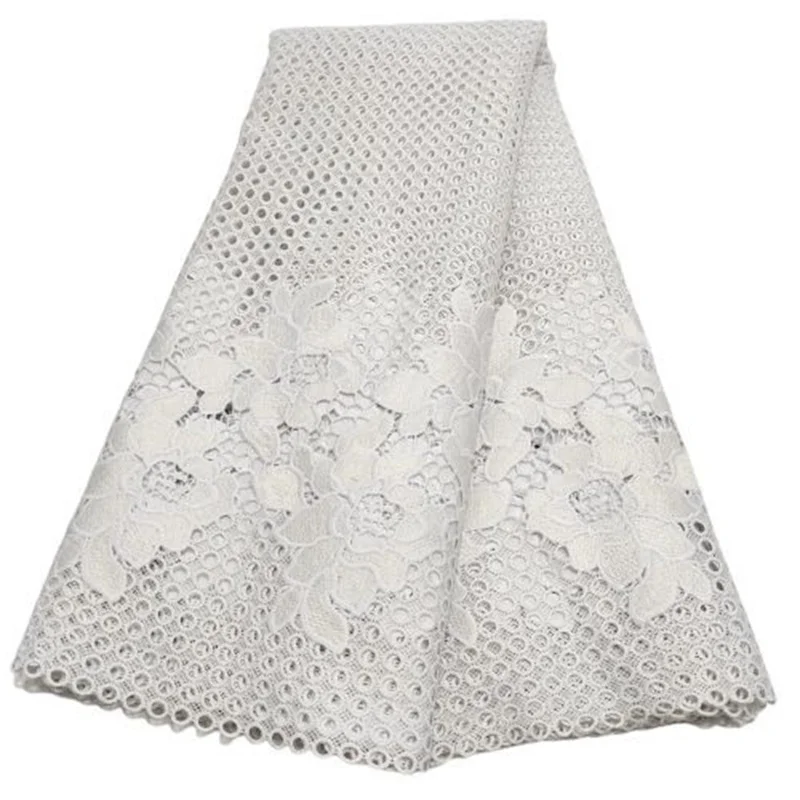 

2021 белая африканская кружевная ткань с камнями, высокое качество, водорастворимое гипюровое кружево для свадебного платья