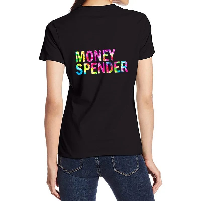 

Money Maker/Spender Letter Print Couple T Shirt Short Sleeve O Neck Loose Lovers Tshirt King Queen Tee Shirt Tops Clothes