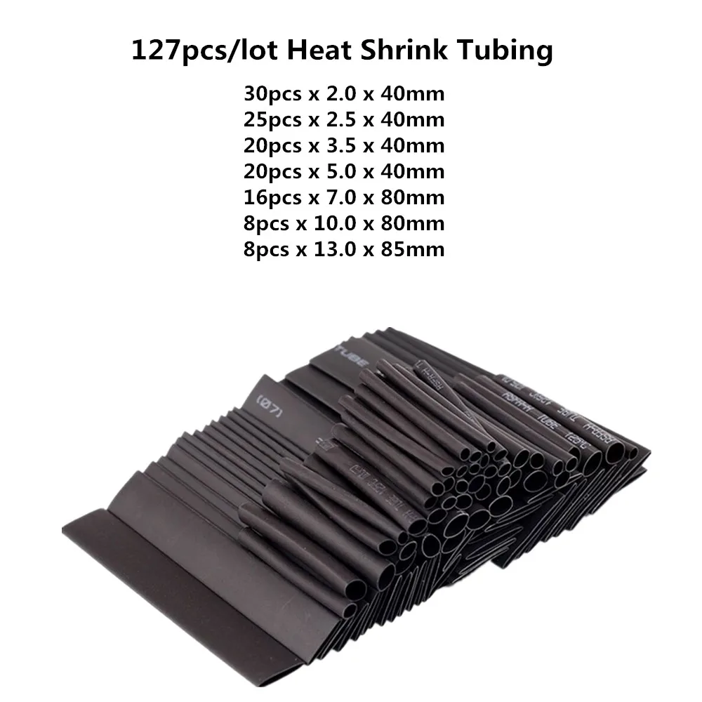 Набор термоусадочных трубок 127 шт./164 шт. полиолефиновые термоусадочные трубки