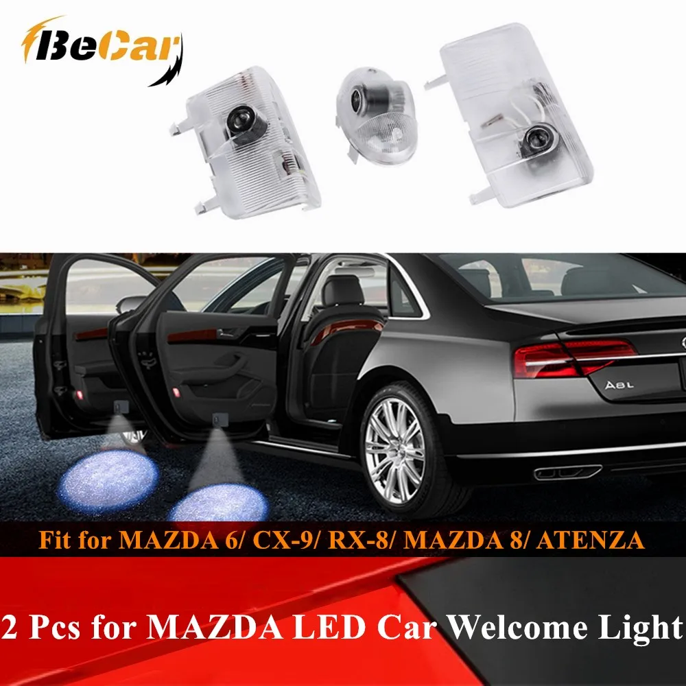 2 шт. проектор для MAZDA светодиодный светильник двери автомобиля Добро пожаловать