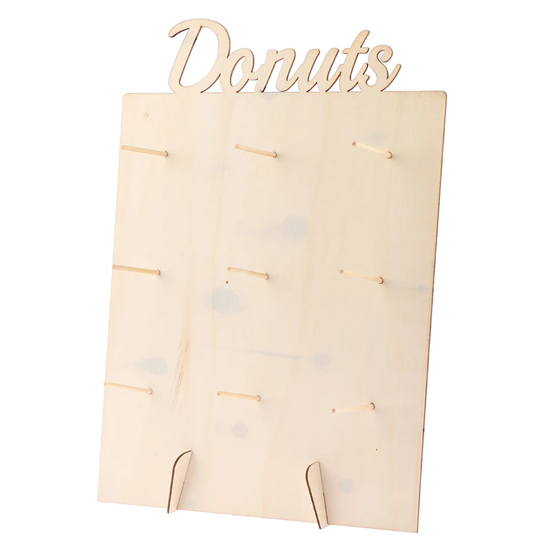 

Wooden Donuts Stand Donut Wall Display Holder Wedding Decoration Birthday Party Supplies Party Tableware Donuts Decoration Racks