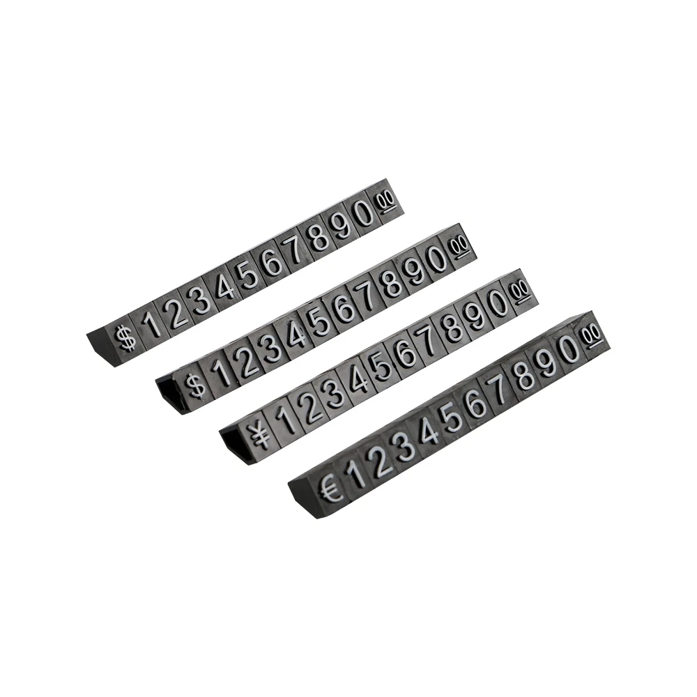 

China Currency Symbol Pricing Digital Cubes Shop Display Tags