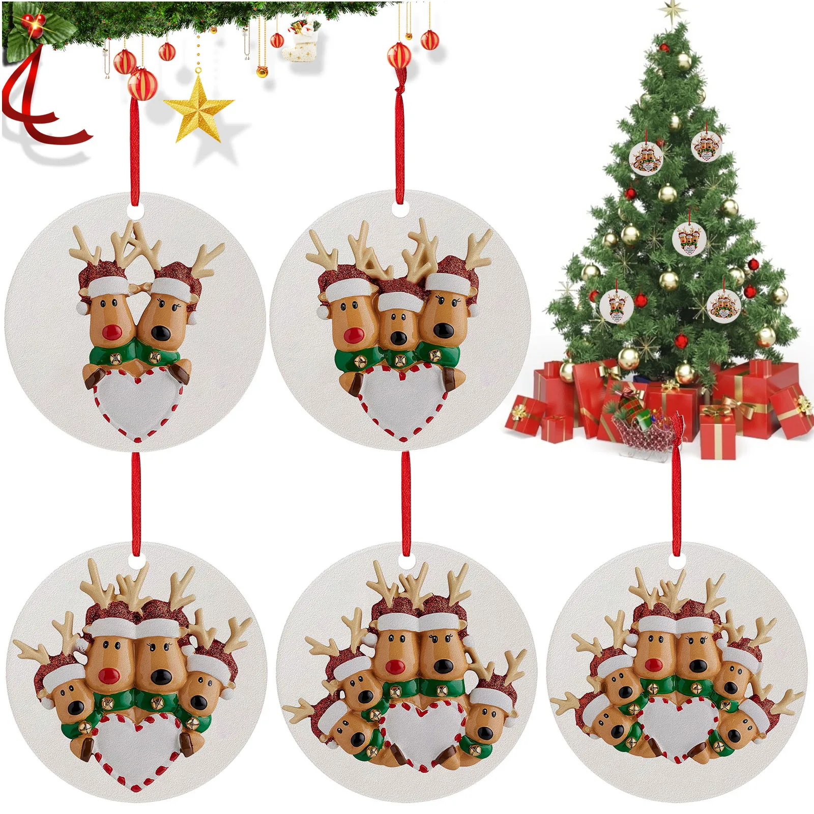 

Christmas Creative Listing Christmas Elk Wooden Pendant Christmas Tree Ornaments Merry Christmas Decor For Home Navidad Natal