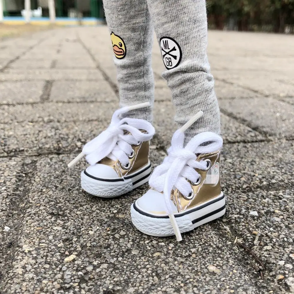 BJD обувь золотые кроссовки парусиновая спортивная на плоской подошве для 1/6 11 &quot27