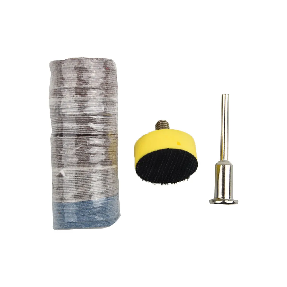 100pcs 25mm Sanding Disc Sand Paper Hook Loop Sander + 1/8 Drill Adapter Set paper drill sander 100/180/240/1500/3000 Grit - купить по