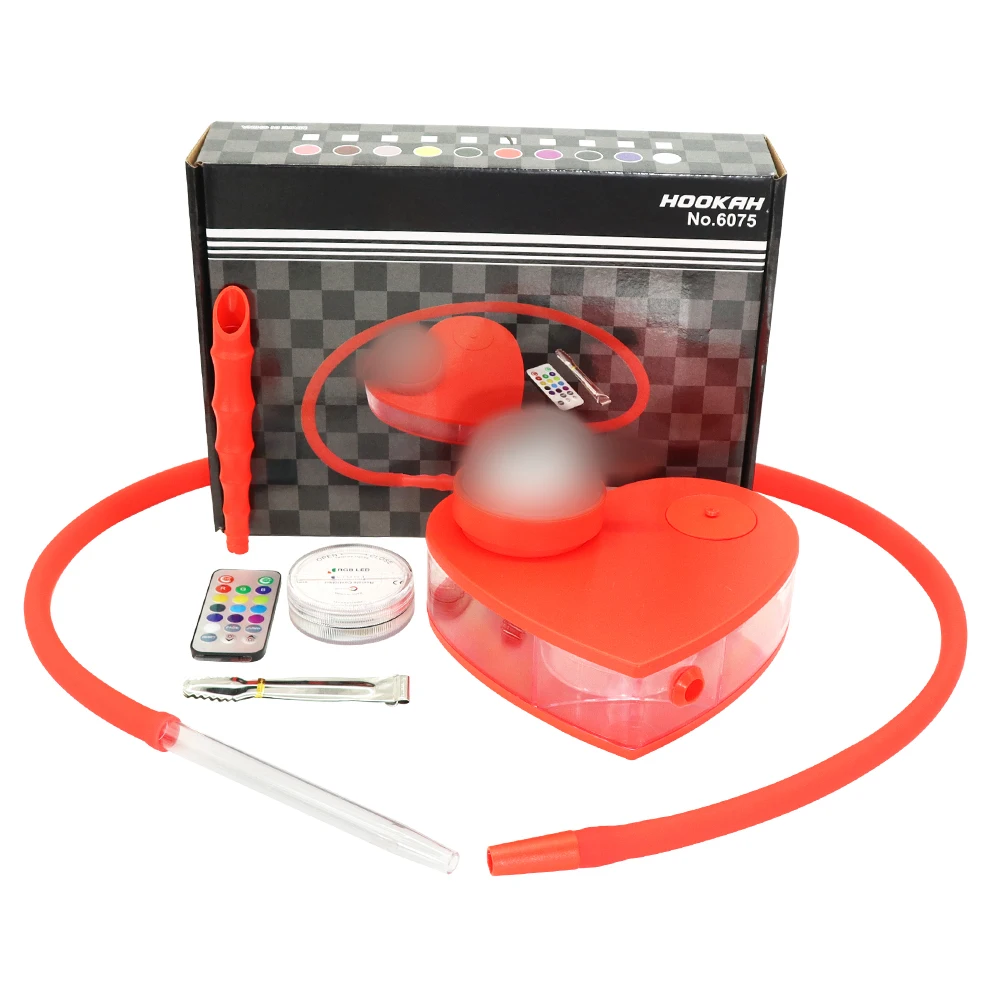 Акриловый кальян в форме сердца со светодиодный светильник кой | Дом и сад