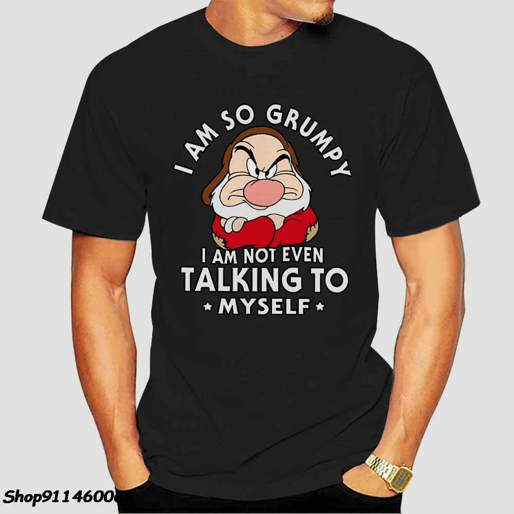 Забавная Мужская футболка Kawaii Hunter модная I Am So Grumpy я даже не разговариваю с собой