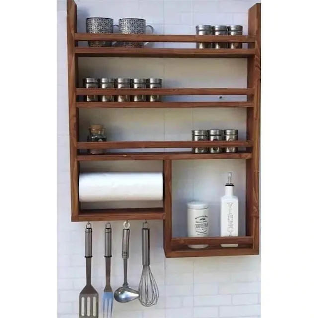 Kitchen Cabinet Spice Rack Terek Wooden Kitchen Rack kitchen