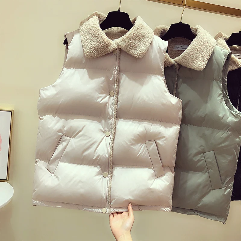 

Cheap wholesale 2019 new autumn winter Hot selling women's fashion casual female nice warm Vest Outerwear FP330