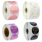 Розовый этикеточная бумага 500 шт. 1 дюйм наклейка спасибо этикетки для печати Рождественский подарок украшения Стикеры для упаковки стикер для канцелярских товаров