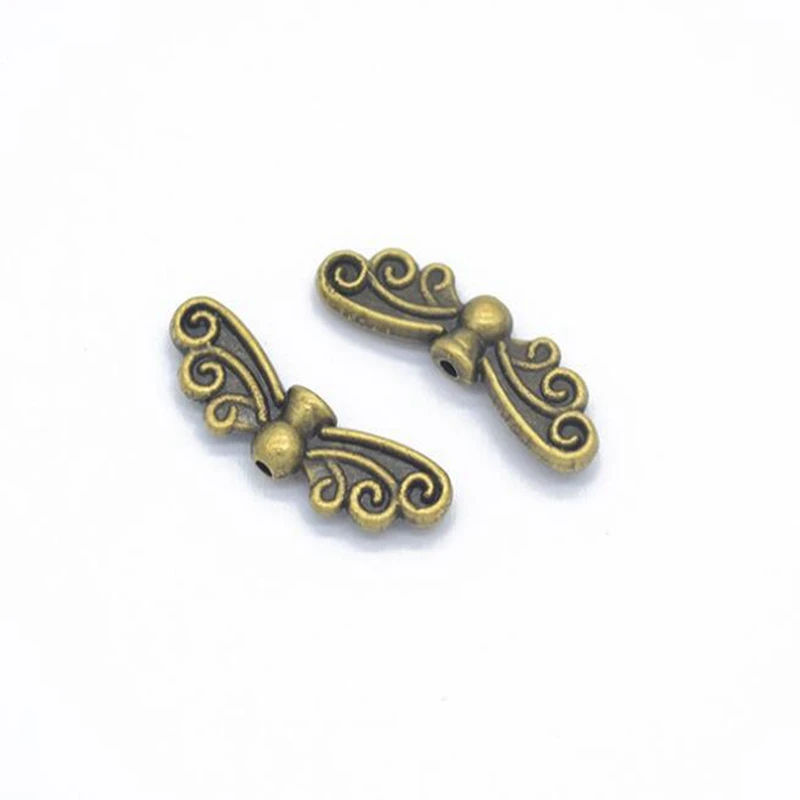 Старинное золото/бронзового цвета с капюшоном надписью Angel и принтом крылышки