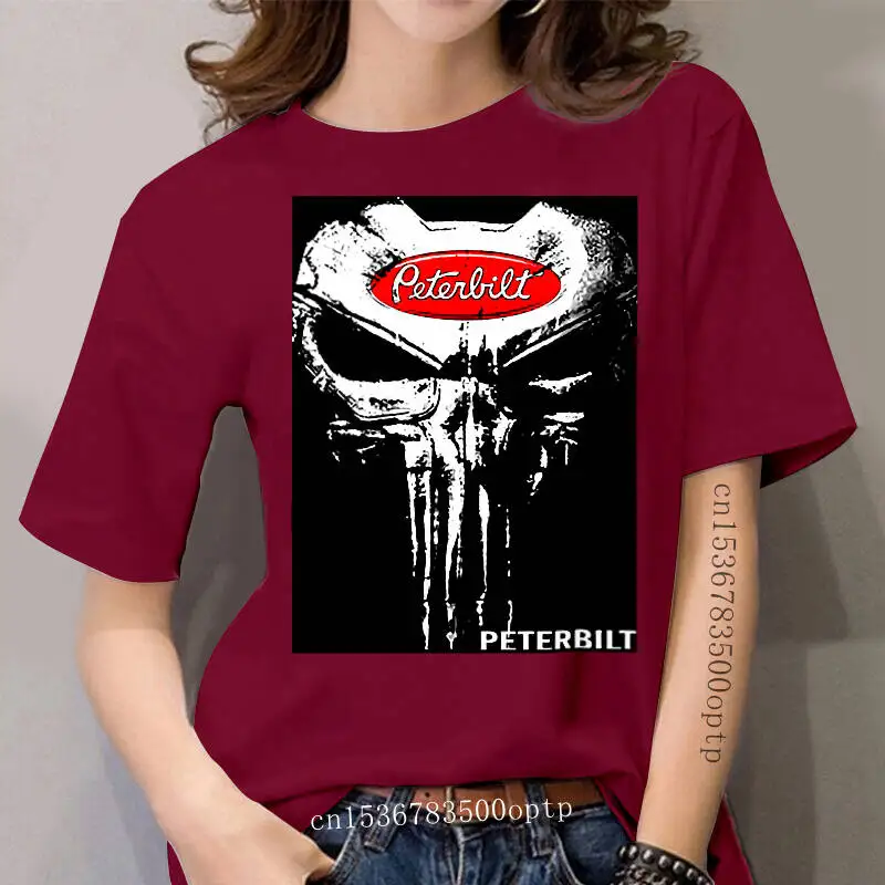 

Peterbilt Trucks- Skull so cool-Top Gift- women US T-shirt size S to 5XL