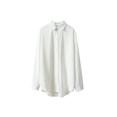 

han Women's shirt jacket all-match loose drape mid-length shirt trend