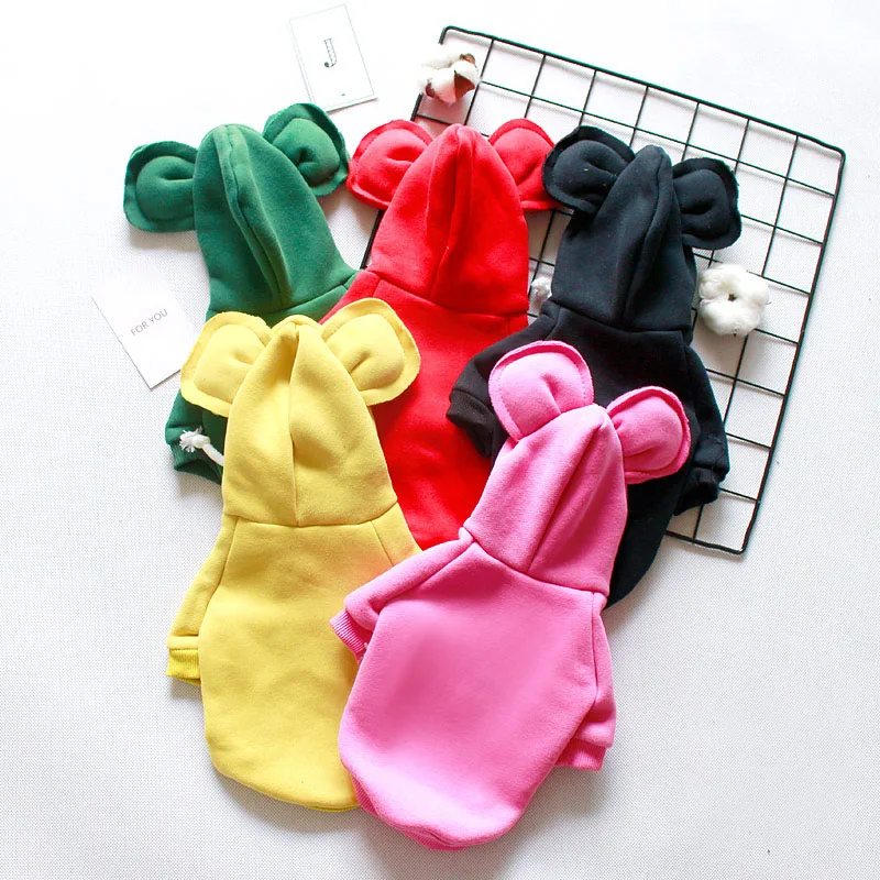 Зимняя толстовка с капюшоном для собак одежда французского бульдога костюм