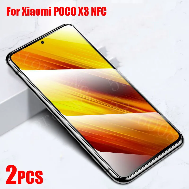 Закаленное стекло для Xiaomi Poco X3 nfc защитное экрана 9H закаленное Phone защитная
