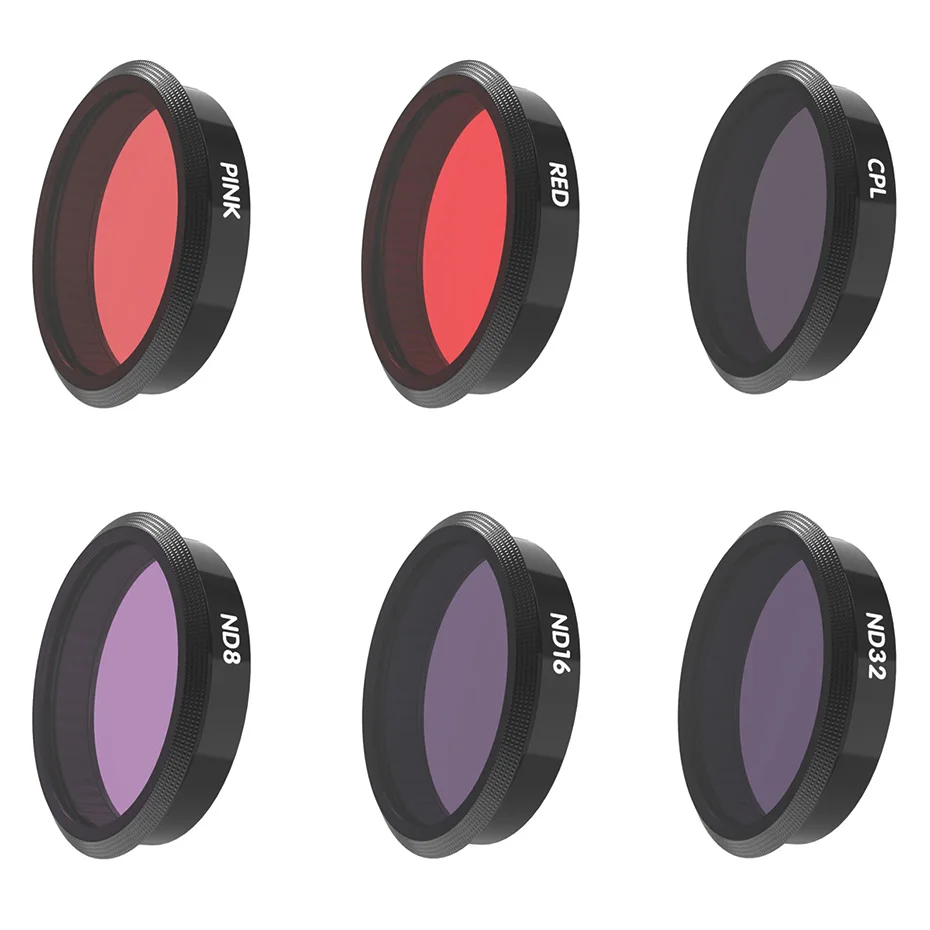 6 IN 1 Для DJI Osmo фильтр для экшн-камеры UV/CPL/ND 8 16 32 64/натуральный Ночной объектив Фильтры комплект для Osmo аксессуары для действий быстрая установка - Цвет: 6 IN 1